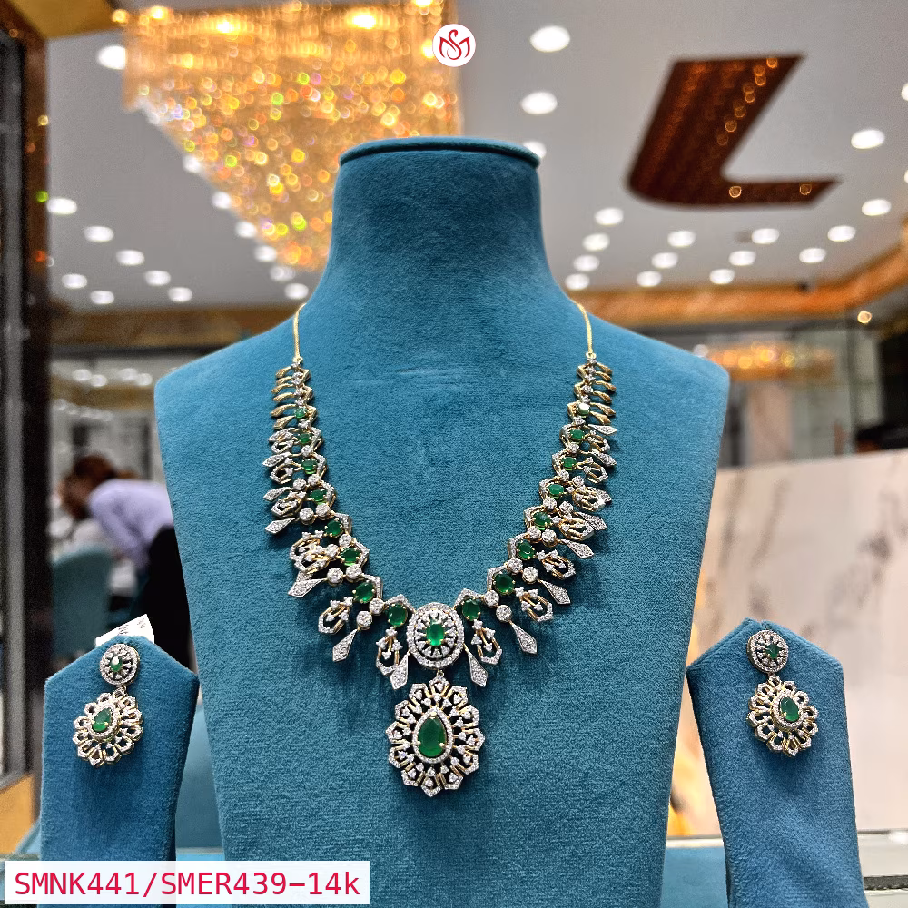 Gold Plated Silver Necklace - SMNK441/SMER439
