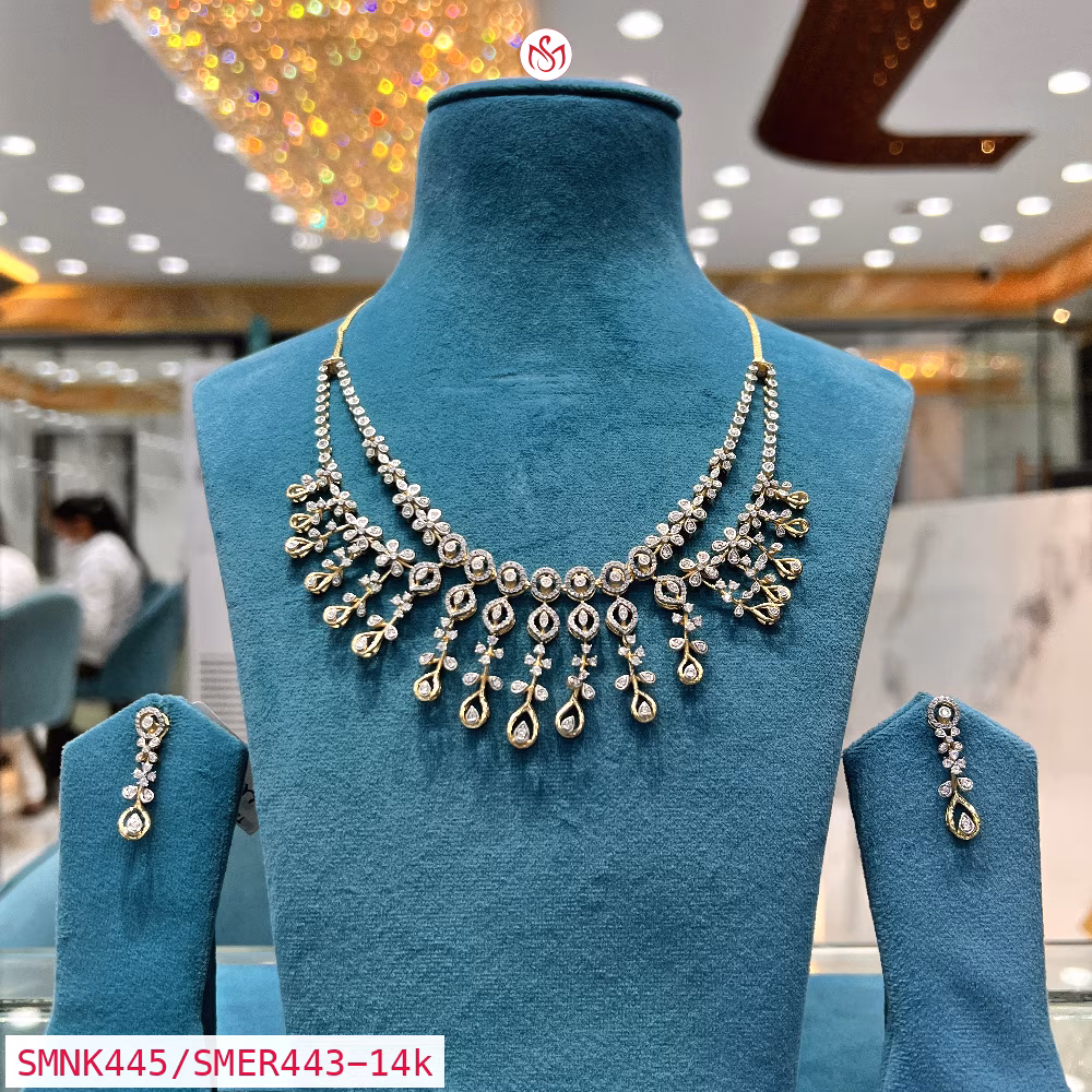 Gold Plated Silver Necklace - SMNK445/SMER443