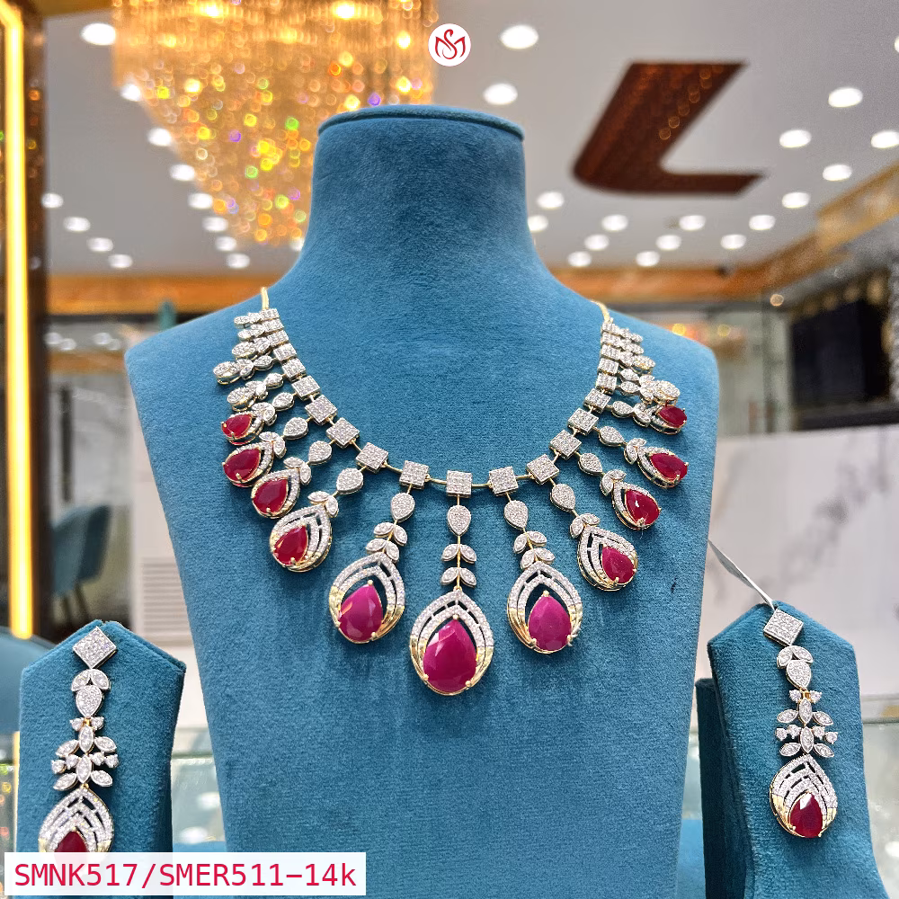 Gold Plated Silver Necklace - SMNK517/SMER511