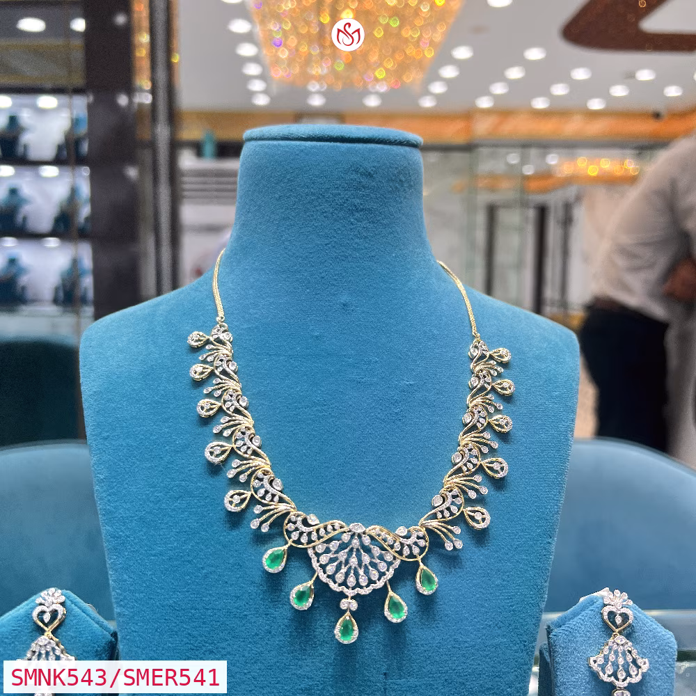 Gold Plated Silver Necklace - SMNK543/SMER541