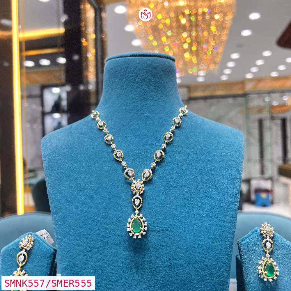 Gold Plated Silver Necklace - SMNK557/SMER555