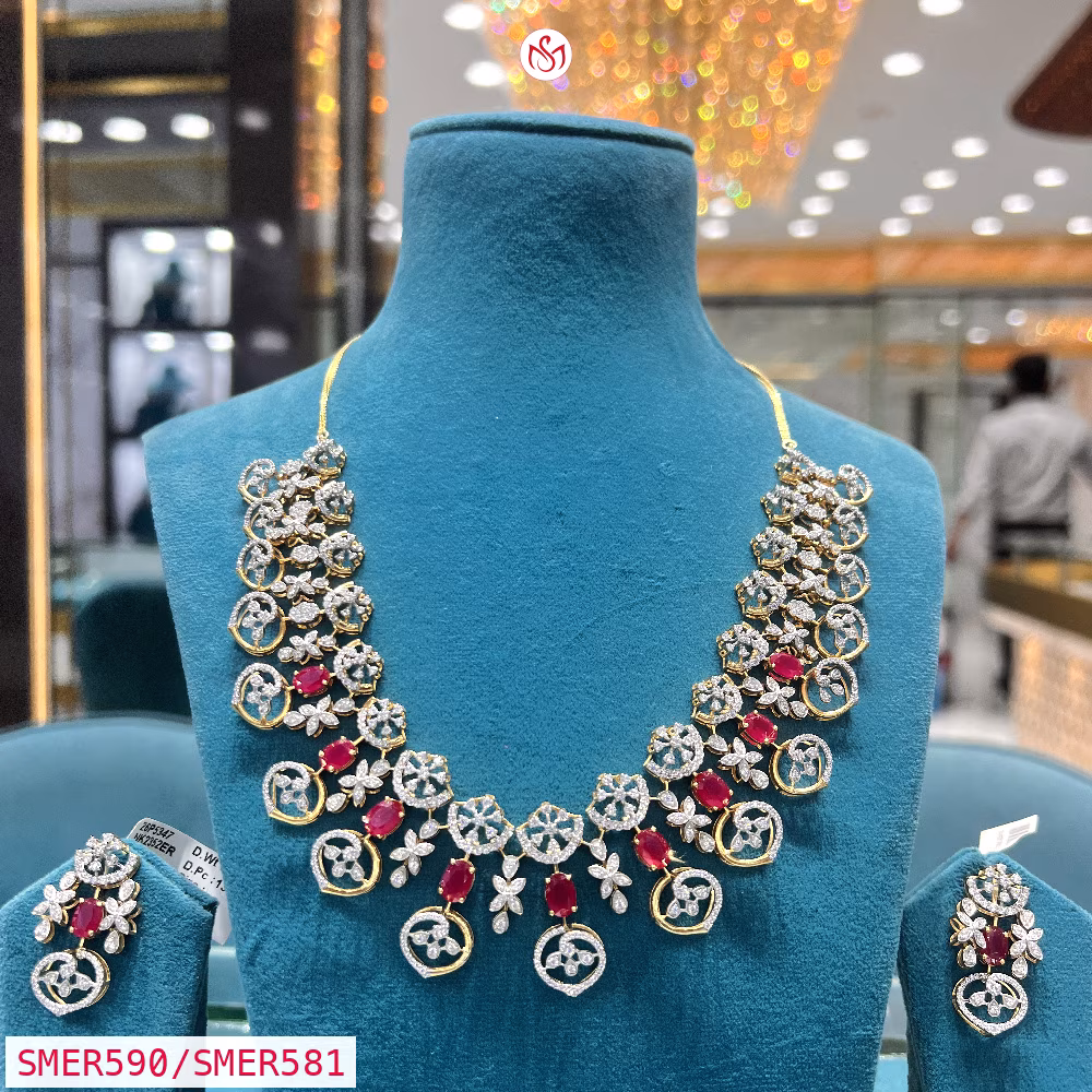 Gold Plated Silver Necklace - SMER590/SMER581