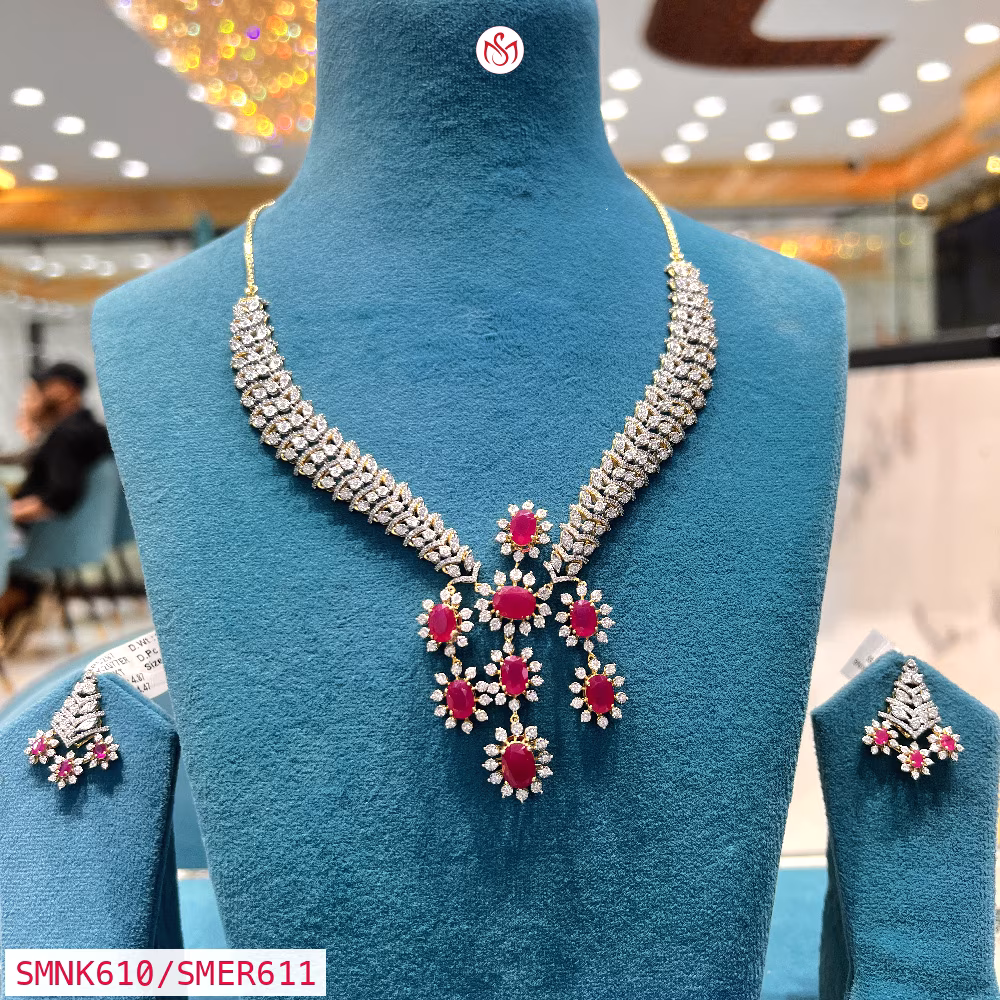 Gold Plated Silver Necklace - SMNK610/SMER611