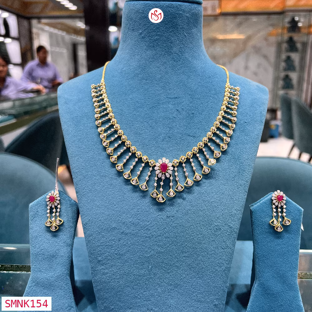 Silver Wedding Necklace - SMNK154