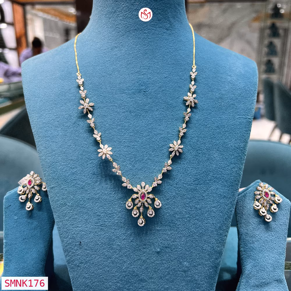 Silver Wedding Necklace - SMNK176
