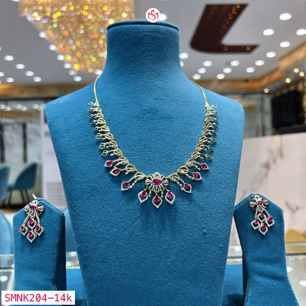 Gold Plated Silver Necklace - SMNK204