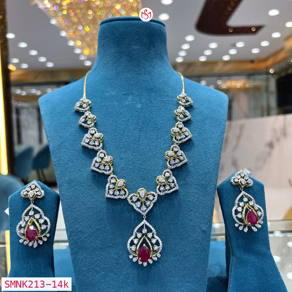 Gold Plated Silver Necklace - SMNK213