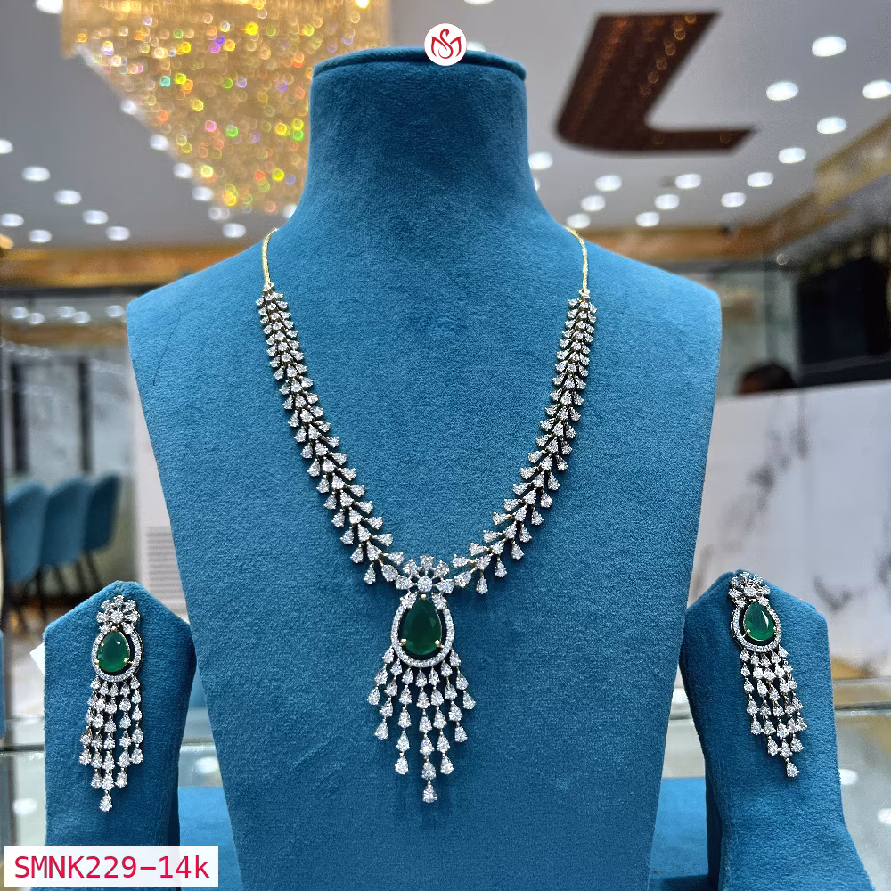 Gold Plated Silver Necklace - SMNK229