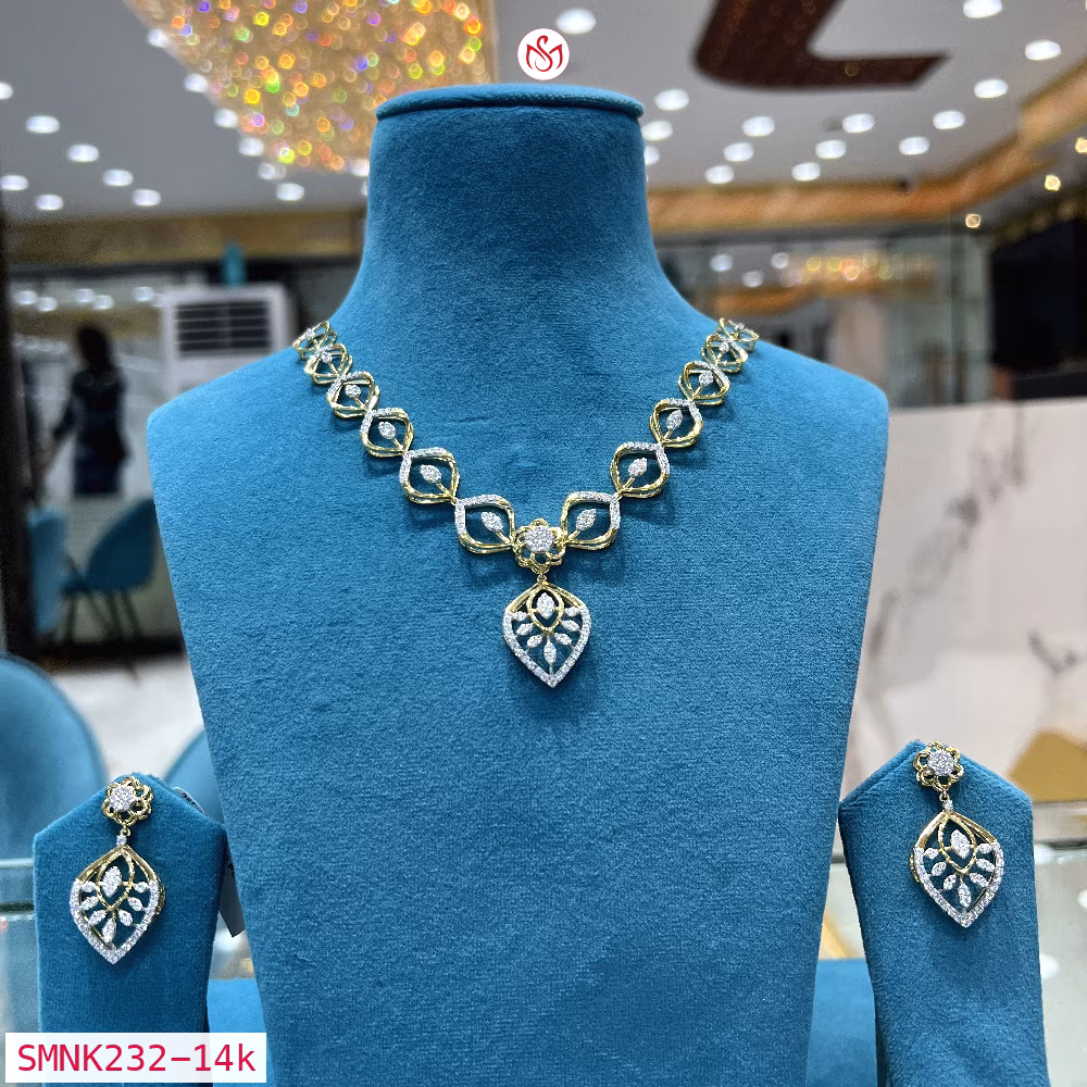 Gold Plated Silver Necklace - SMNK232