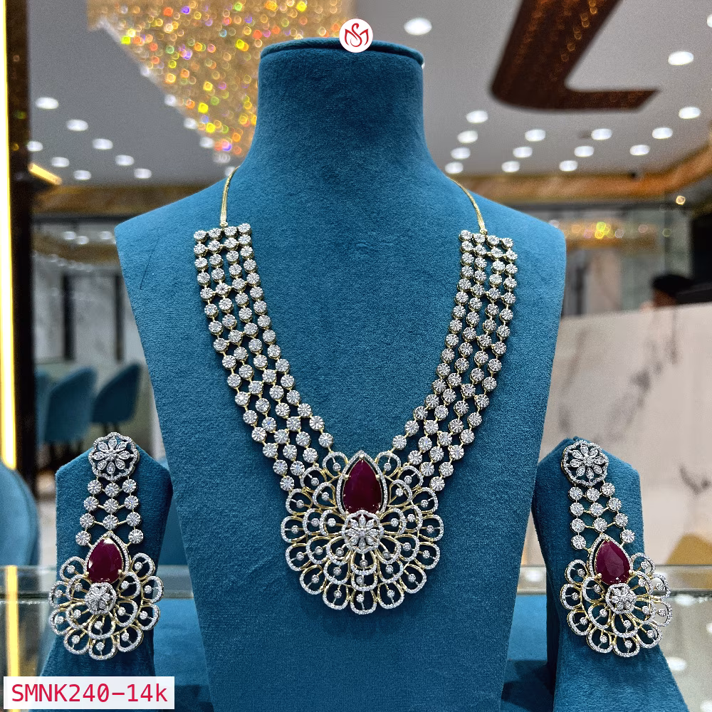 Gold Plated Silver Necklace - SMNK240
