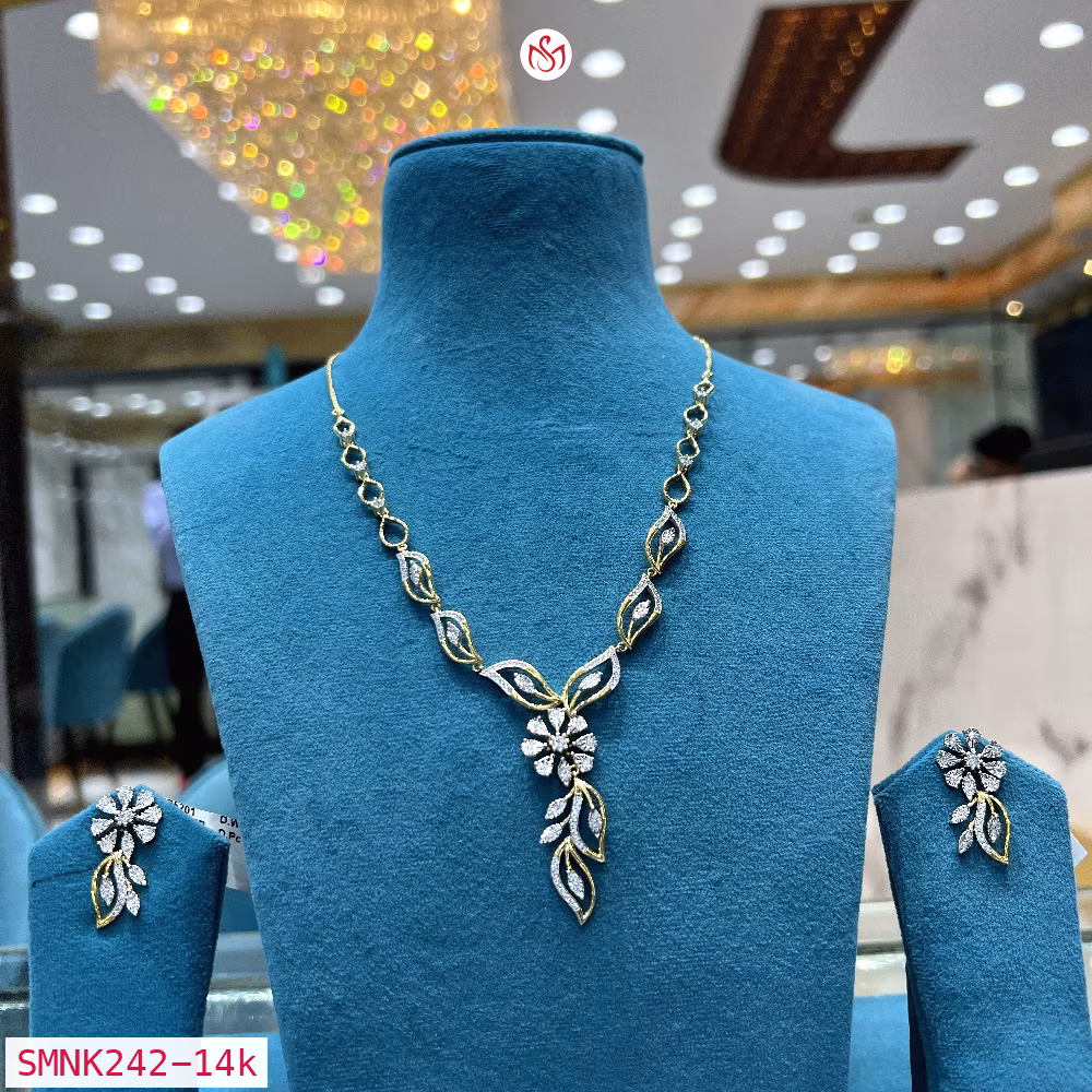 Gold Plated Silver Necklace - SMNK242